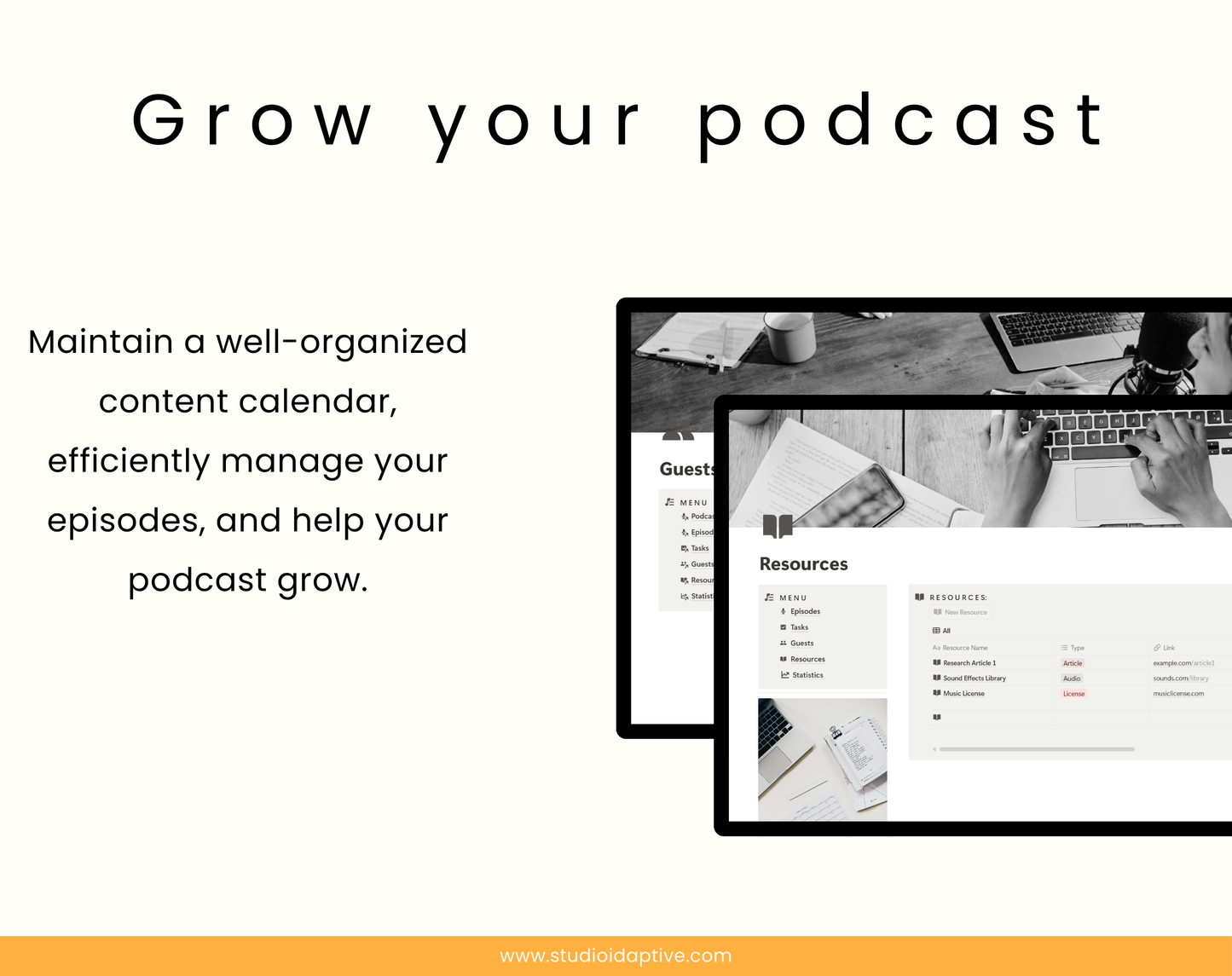 Notion Podcast planner